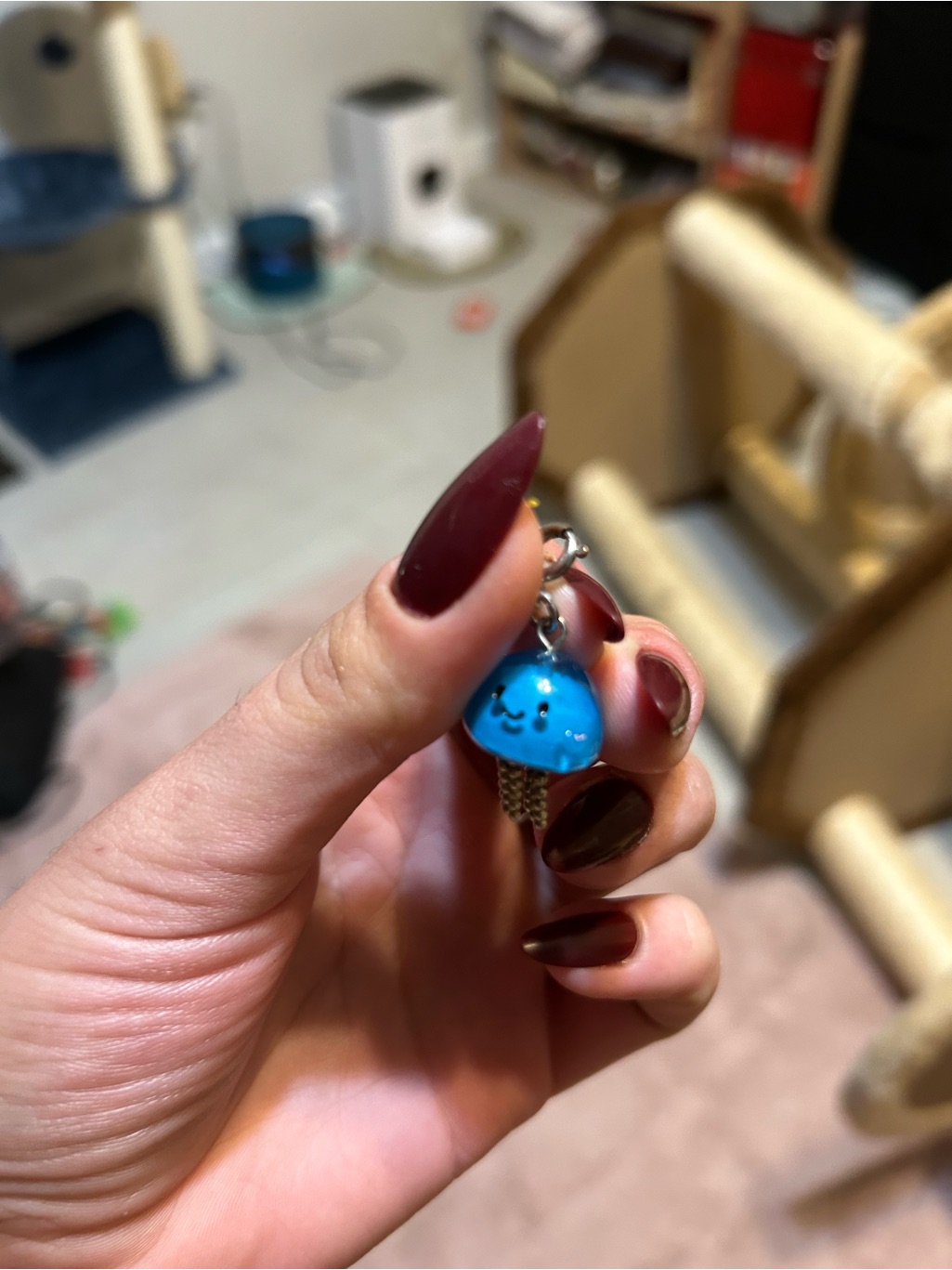 Cute Blue Jellyfish Charm Bracelet Accent